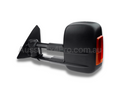 Black Extendable Towing Mirrors with Indicators & Manual Mirror for ML / MN Mitsubishi Triton (2005 - 2015)-Aussie 4x4 Pro