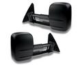 Black Extendable Towing Mirrors with Manual Mirror for ML / MN Mitsubishi Triton (2005 - 2015)-Aussie 4x4 Pro