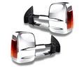 Chrome Extendable Towing Mirrors with Indicators & Electric Mirror for D40 Nissan Navara (2005 - 2015)-Aussie 4x4 Pro