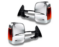 Chrome Extendable Towing Mirrors with Indicators & Manual Mirror for ML / MN Mitsubishi Triton (2005 - 2015)-Aussie 4x4 Pro