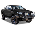 Flares for PX2 Ford Ranger Dual Cab with Bull Bar - Gloss Black - Set of 4 (2015 - 2018)-Aussie 4x4 Pro