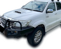 Flares for Toyota Hilux Dual Cab with Bull Bar - White - Set of 4 (08/2011 - 2015)-Aussie 4x4 Pro