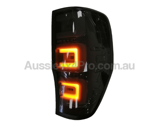 LED Tail Lights for Ford Ranger Raptor - Smoked Black (2018 - 2021 ...