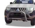 Nudge Bar for ML / MN Mitsubishi Triton with Light Bar - Matte Black Steel (2006 - 2015)-Aussie 4x4 Pro