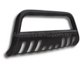 Nudge Bar for Mitsubishi Pajero with Skid Plate - 3 Inch Black Steel (2007 - 2018)-Aussie 4x4 Pro